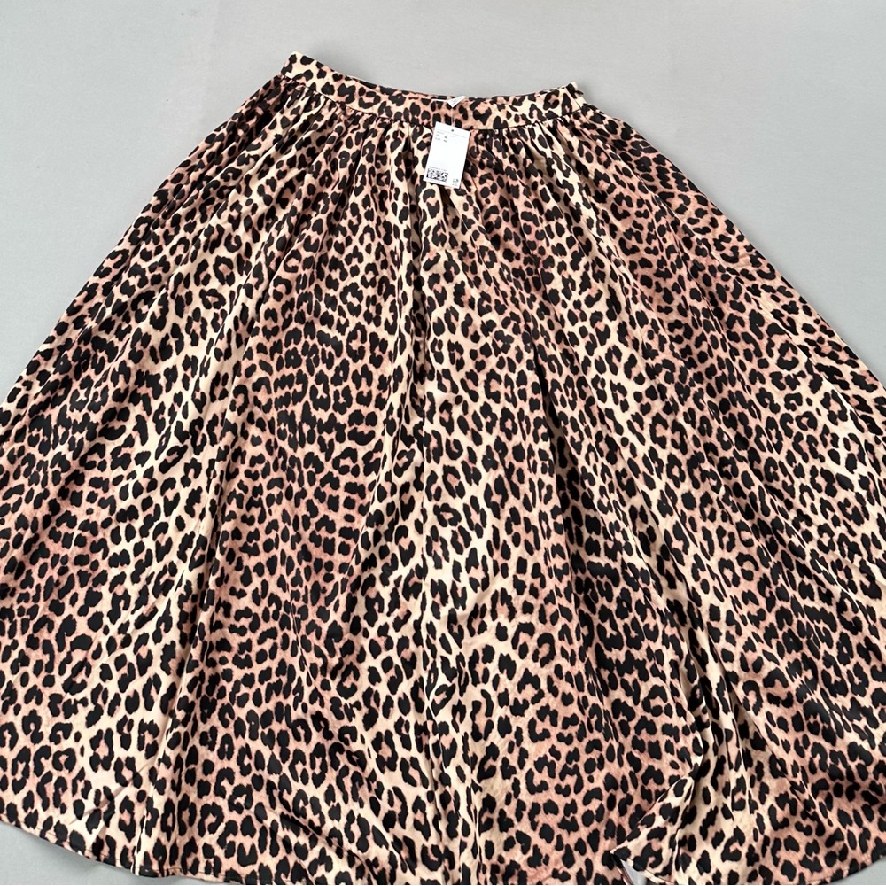 H&M Midi Skirt Animal Print Women Size 10 - Picture 3 of 10